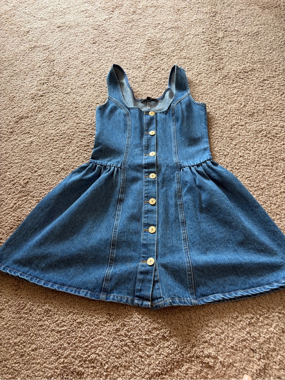 Lulu’s Denim Button-Front Mini Dress